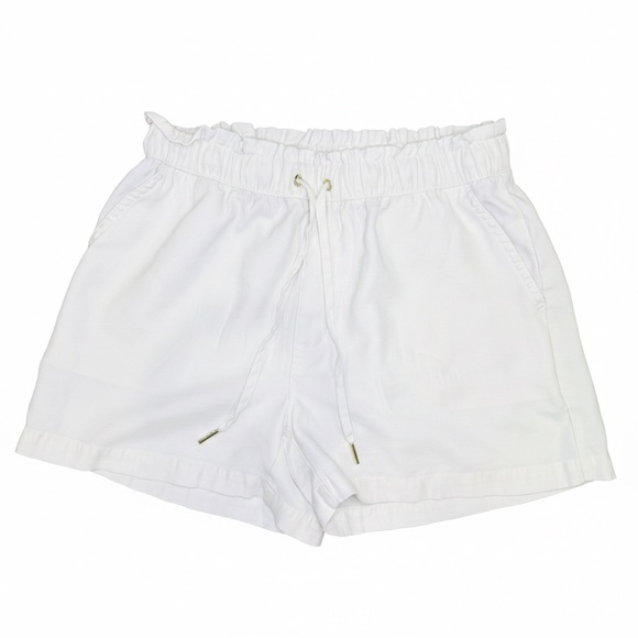 Tommy Hilfiger Pants - Tommy Hilfiger Women S White Paperbag Waist Drawstring Shorts Summer Casual